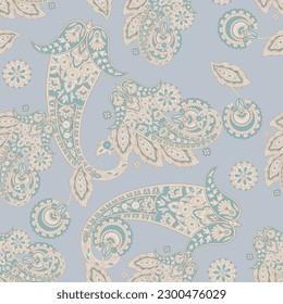 Patrón vector Paisley. fondo floral vintage sin fisuras