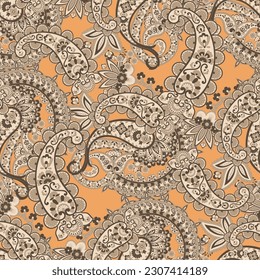 Patrón vector Paisley. fondo floral vintage sin fisuras