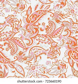 Paisley Vector Seamless Pattern Fantastic Flower Stock Vector (Royalty ...