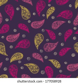 Paisley vector seamless pattern. Modern stylish texture. Repeating abstract background. 