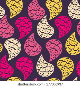 Paisley vector seamless pattern. Modern stylish texture. Repeating abstract background. 