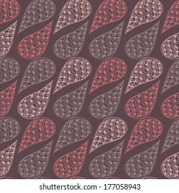 Paisley vector seamless pattern. Modern stylish texture. Repeating abstract background. 