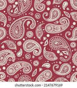 Paisley vector seamless pattern vintage ethnic print design