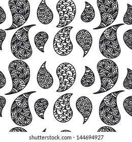 Paisley vector seamless pattern.modern stylish texture. repeating abstract background