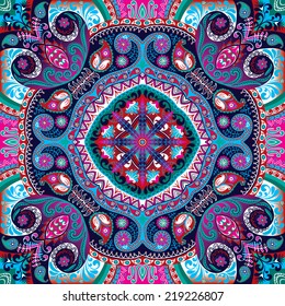Paisley vector square kerchief pattern