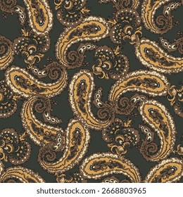 paisley vintage background in batik pattern