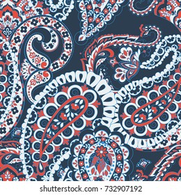 Paisley vintage floral seamless patten