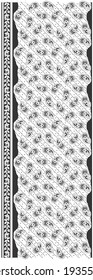 PAISLEY AND WAVE LINE PATTERN FOR FABRIC PRINT AND BORDEROR TILE USE