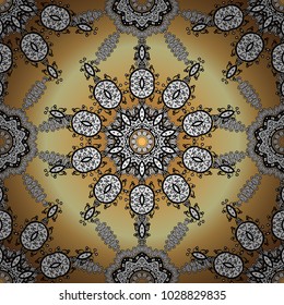 Paisleys elegant floral vector background wallpaper illustration with vintage stylish beautiful modern 3d line art gold and paisley flowers leaves and ornaments.
