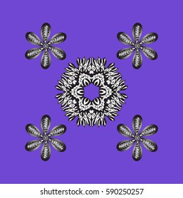 Paisleys elegant floral vector background wallpaper illustration with vintage stylish beautiful modern 3d line art white and violet and white paisley flowers, doodles, leaves and ornaments.