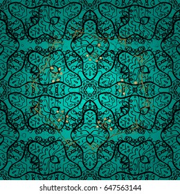 Paisleys elegant floral vector ornamental pattern background wallpaper illustration with vintage stylish beautiful modern 3d line art black and blue paisley flowers leaves and ornaments.