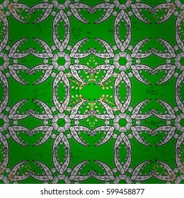 Paisleys elegant floral vector pattern background wallpaper illustration with vintage stylish beautiful modern 3d line art gold and green paisley flowers leaves and ornaments.