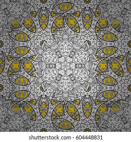 Paisleys elegant floral vector pattern background wallpaper illustration with vintage stylish beautiful modern 3d line art ornamental and yellow paisley flowers leaves and ornaments.