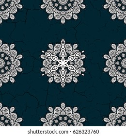 Paisleys elegant floral vector pattern background wallpaper illustration with vintage stylish beautiful modern 3d line art blue paisley flowers leaves and ornaments.