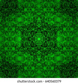 Paisleys elegant floral vector pattern background wallpaper illustration with vintage stylish beautiful modern 3d line art dim and green paisley flowers leaves and ornaments.