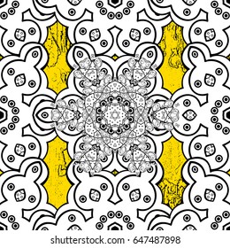 Paisleys elegant floral vector pattern background wallpaper illustration with vintage stylish beautiful modern 3d line art gray and yellow paisley flowers leaves and ornaments.