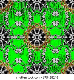 Paisleys elegant floral vector pattern background wallpaper illustration with vintage stylish beautiful modern 3d line art white and green and white paisley flowers leaves and ornaments.