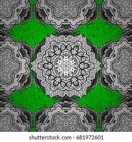 Paisleys elegant floral vector pattern background wallpaper illustration with vintage stylish beautiful modern 3d line art white and green and white paisley flowers leaves and ornaments.
