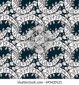 Paisleys elegant floral vector pattern background wallpaper illustration with vintage stylish beautiful modern 3d line art white and white paisley flowers leaves and ornaments.