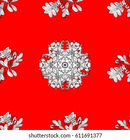 Paisleys elegant floral vector seamless pattern background wallpaper illustration with vintage stylish beautiful modern 3d line art white and red paisley flowers leaves and ornaments.