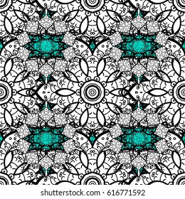 Paisleys elegant floral vector seamless pattern background wallpaper illustration with vintage stylish beautiful modern 3d line art white and blue paisley flowers leaves and ornaments.