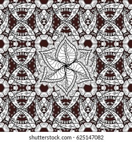 Paisleys elegant floral vector seamless pattern background wallpaper illustration with vintage stylish beautiful modern 3d line art white and brown paisley flowers leaves and ornaments.