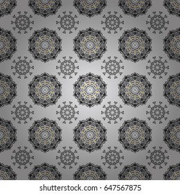 Paisleys elegant floral vector seamless pattern background wallpaper illustration with vintage stylish beautiful modern 3d line art dim and gray paisley flowers leaves and ornaments.