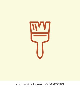 Pait brush vector sign line icon.
