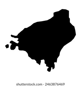 Paita commune map, administrative division of New Caledonia. Vector illustration.