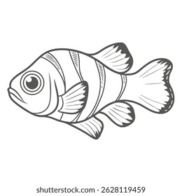 Pajama Cardinalfish Outline Illustration artistic