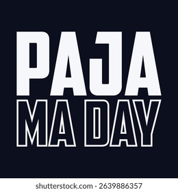 Pajama day handwritten lettering. Cute card or t-shirt print template. Vector quote illustration. Clothing print.