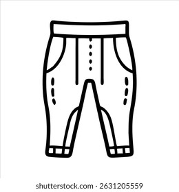 Icono de objeto de pijama diseño de arte moderno en blanco y negro con contorno audaz 