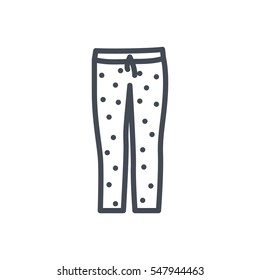 Pajama Pants Line Icon