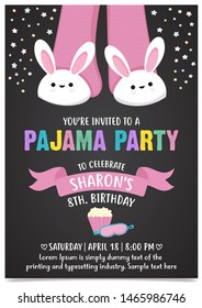 Pajama Party invitation card template