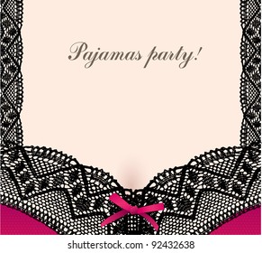 Pajama party lace purple background