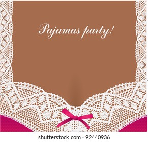 Pajama party lace white-purple background