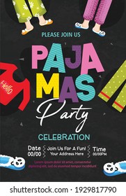 Afiche del partido Pajama con diversión e invitación a la fiesta de los Lados