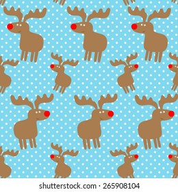 Pajama pattern with the deer. Baby animals.
