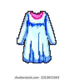 pajama sleepshirt girl game pixel art retro vector. bit pajama sleepshirt girl. old vintage illustration