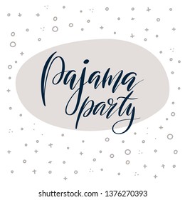 Pajamas all day! Lettering cartoon vector illustration. Pajamas all day, lettering. Vector.