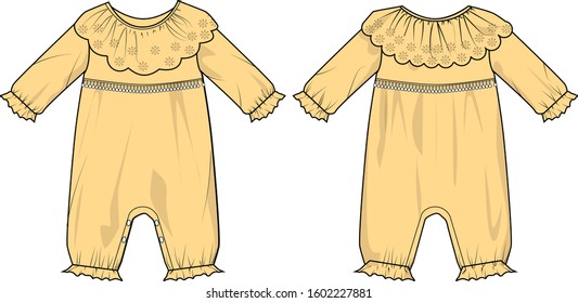 pajamas baby vector template pattern