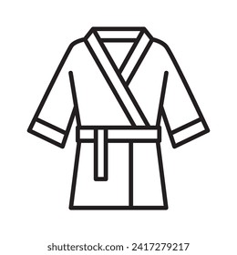 icono del pijama. Icono de vector de línea en fondo blanco. Elementos de diseño de alta calidad. Razo de estilo lineal editable. Icono de vector