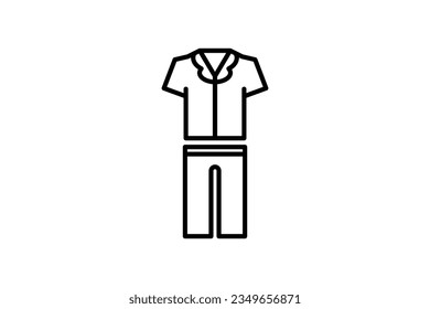 Pajamas Icon. Icon related to clothes. suitable for web site design, app, user interfaces. line icon style. Simple vector design editable