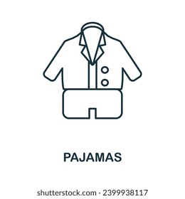 Pajamas icon. Simple element from well sleep collection. Creative Pajamas icon for web design, templates, infographics and more
