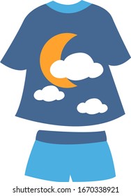 Pajamas, illustration, vector on white background.