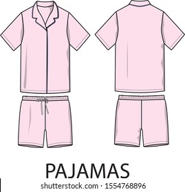 pajamas vector  for lady pattern template