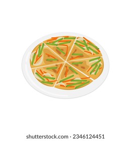 Pajeon Korean Food Illustration logo