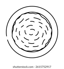 pajeon pancake korean cuisine line icon vector. pajeon pancake korean cuisine sign. isolated contour symbol black illustration