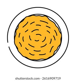 pajeon pancake korean cuisine line icon vector. pajeon pancake korean cuisine sign. isolated symbol illustration