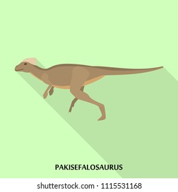 Pakisefalosaurus icon. Flat illustration of pakisefalosaurus vector icon for web design